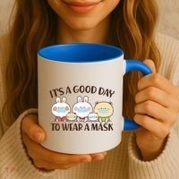 Cute It's A Good Day To Wear A Mask Coffee Mug thumb 3
