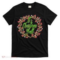 Cute It's Christmas Y'all Colorful Leaf T-Shirt thumb 0