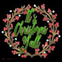 Cute It's Christmas Y'all Colorful Leaf T-Shirt thumb 7
