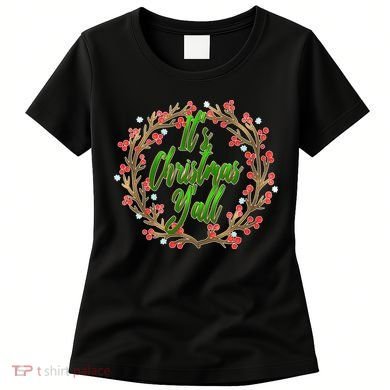 Cute It's Christmas Y'all Colorful Leaf Women's T-Shirt