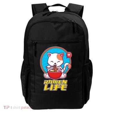 Cute Japanese Ramen Life Kitty Backpack