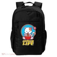 Cute Japanese Ramen Life Kitty Backpack thumb 0