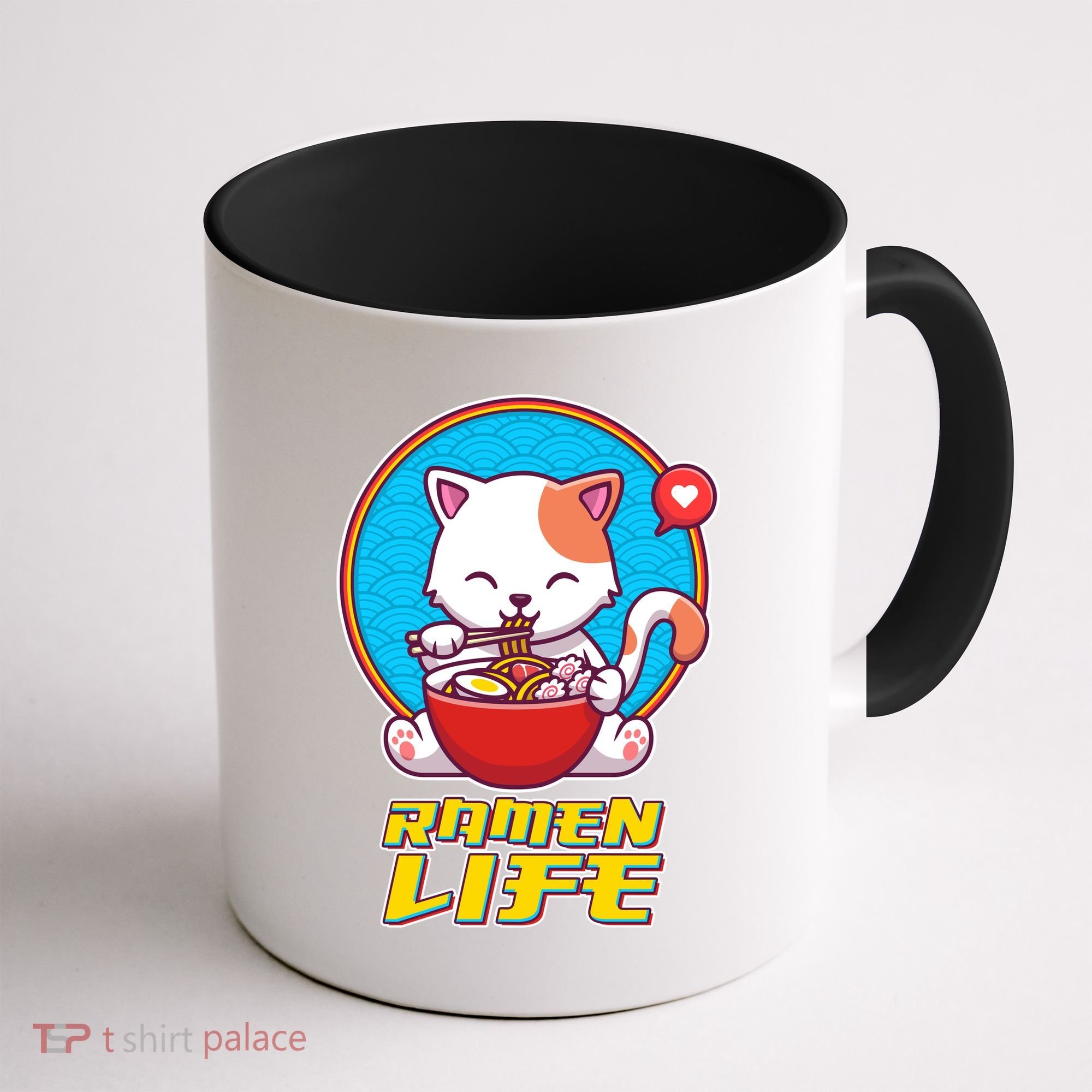 Cute Japanese Ramen Life Kitty Coffee Mug