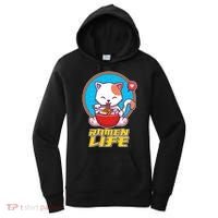 Cute Japanese Ramen Life Kitty Women's Hoodie thumb 0