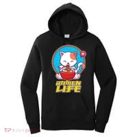 Cute Japanese Ramen Life Kitty Women's Hoodie thumb 0