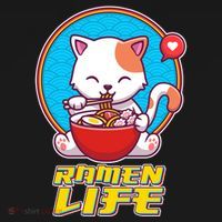 Cute Japanese Ramen Life Kitty Women's Hoodie thumb 2