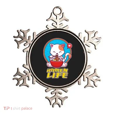 Cute Japanese Ramen Life Kitty Ornament