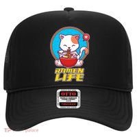 Cute Japanese Ramen Life Kitty Hat thumb 0