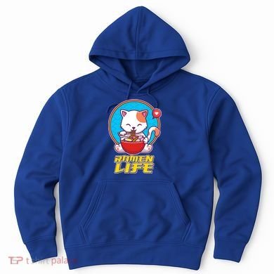 Cute Japanese Ramen Life Kitty Hoodie