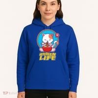 Cute Japanese Ramen Life Kitty Hoodie thumb 5