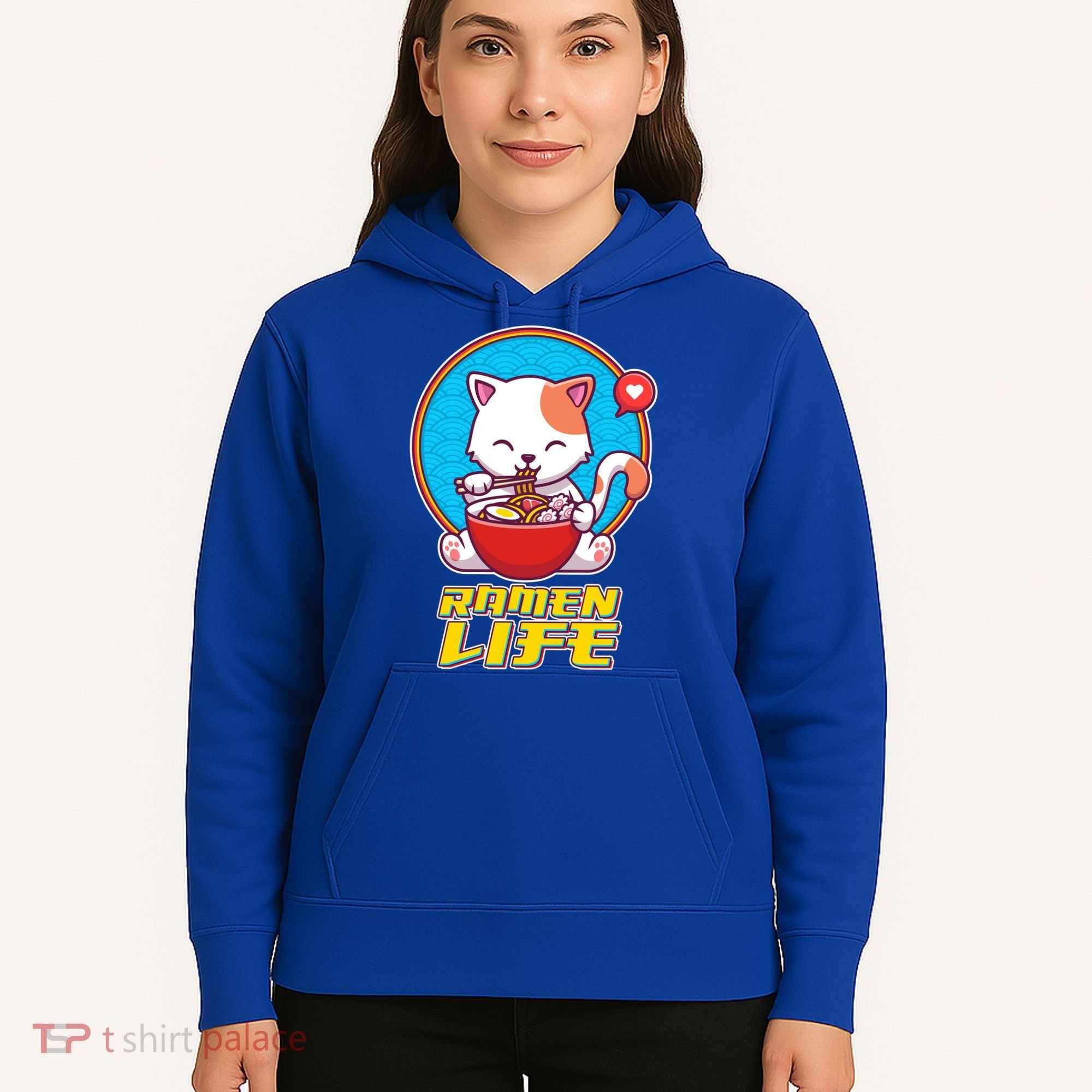 Cute Japanese Ramen Life Kitty Hoodie