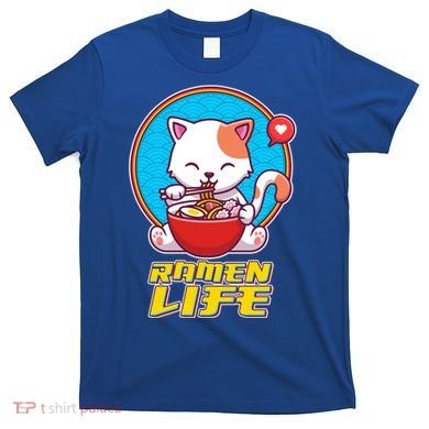 Cute Japanese Ramen Life Kitty T-Shirt