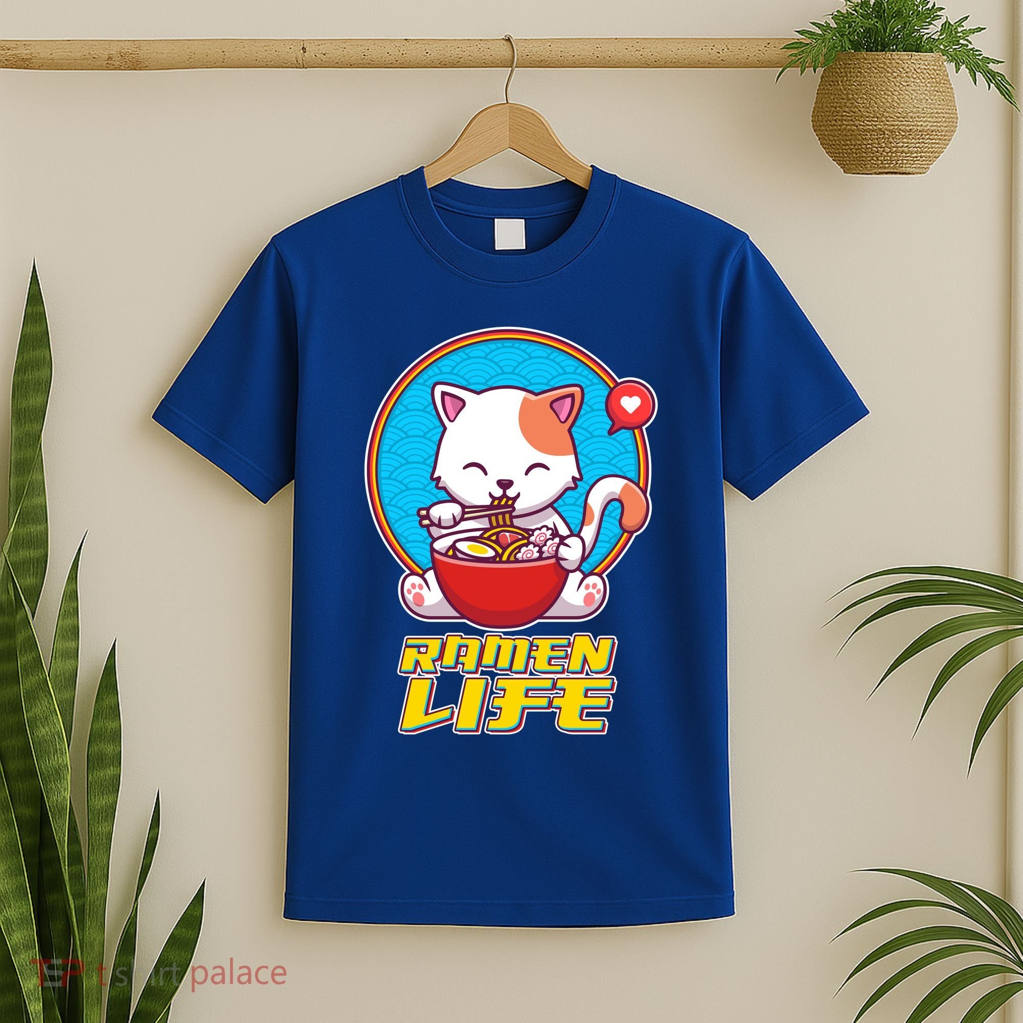 Cute Japanese Ramen Life Kitty T-Shirt