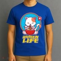 Cute Japanese Ramen Life Kitty T-Shirt thumb 3