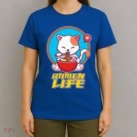 Cute Japanese Ramen Life Kitty T-Shirt thumb 4