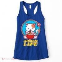 Cute Japanese Ramen Life Kitty Women's Tank Top thumb 0