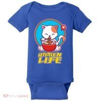 Cute Japanese Ramen Life Kitty Baby Bodysuit thumb 0