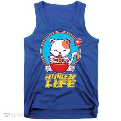 Cute Japanese Ramen Life Kitty Tank Top