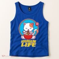 Cute Japanese Ramen Life Kitty Tank Top thumb 2