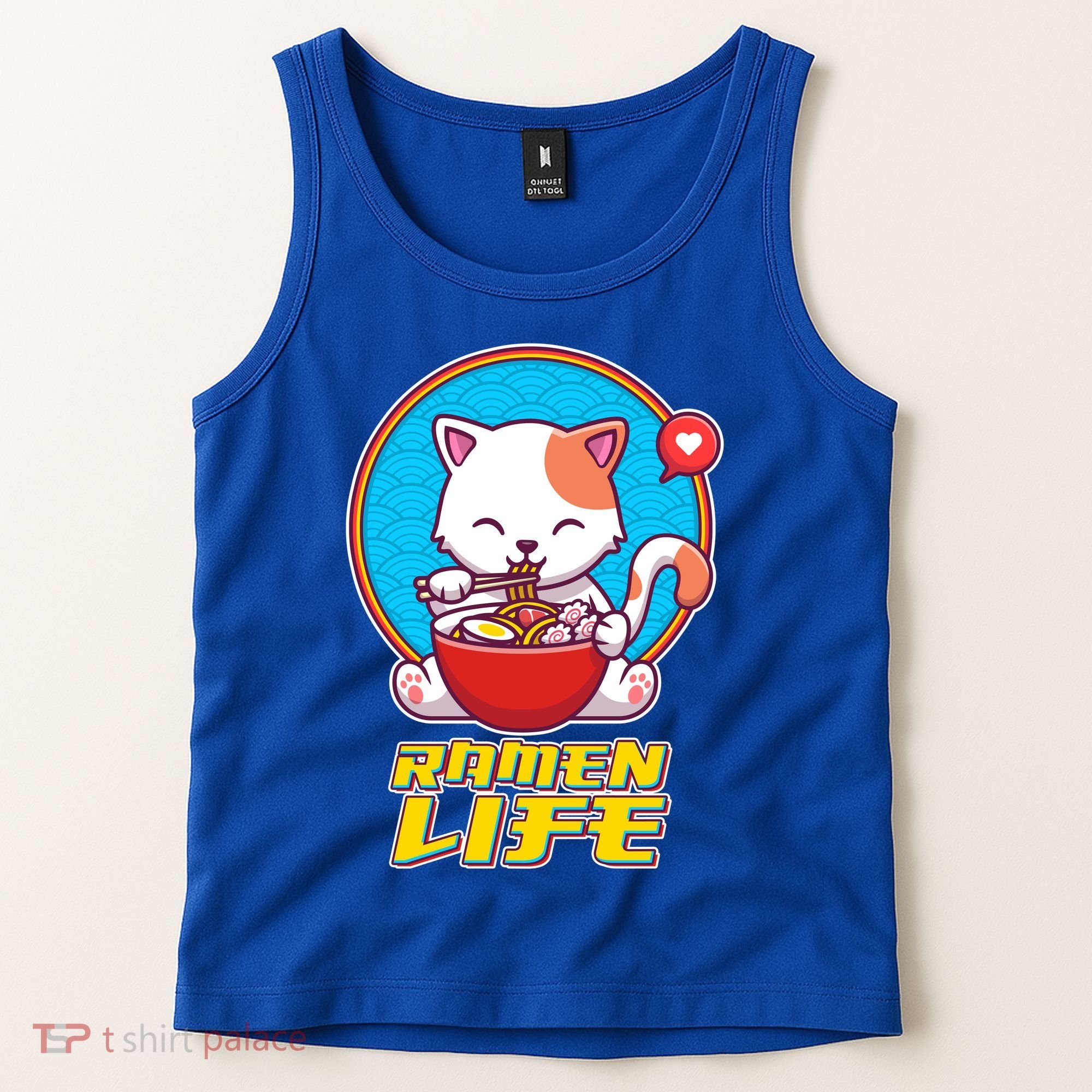 Cute Japanese Ramen Life Kitty Tank Top