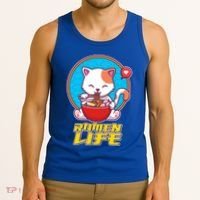 Cute Japanese Ramen Life Kitty Tank Top thumb 3