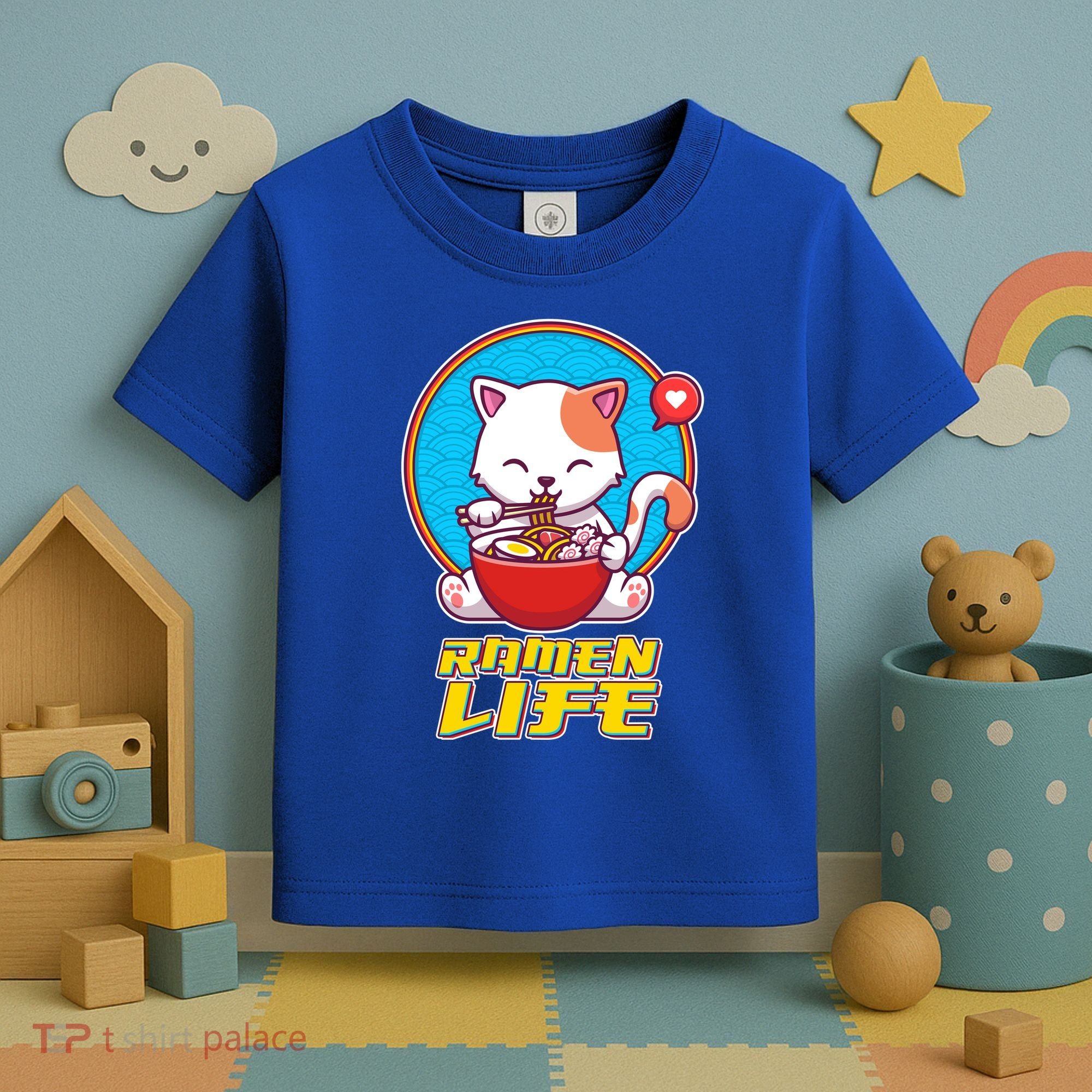 Cute Japanese Ramen Life Kitty Toddler T-Shirt
