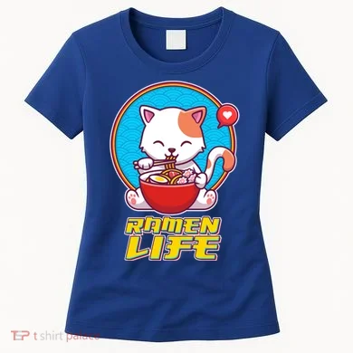 Cute Japanese Ramen Life Kitty Women's T-Shirt