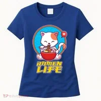 Cute Japanese Ramen Life Kitty Women's T-Shirt thumb 0