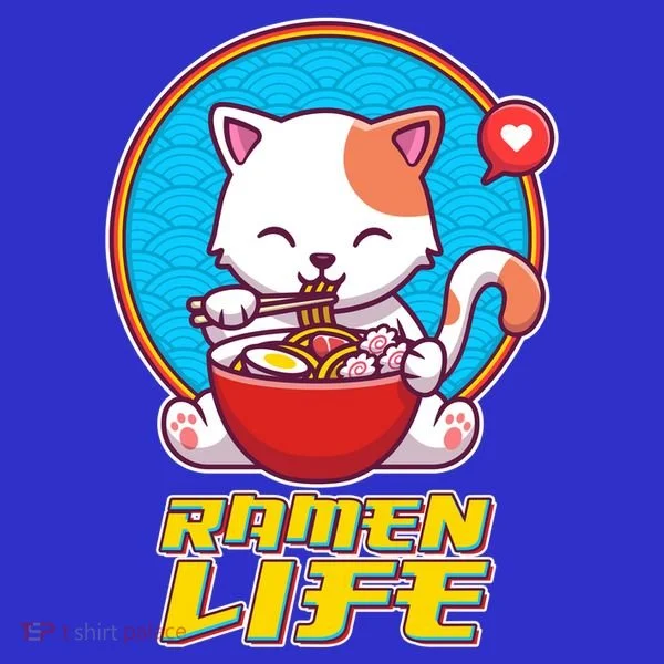 Cute Japanese Ramen Life Kitty Women's T-Shirt