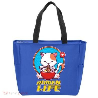 Cute Japanese Ramen Life Kitty Tote Bag