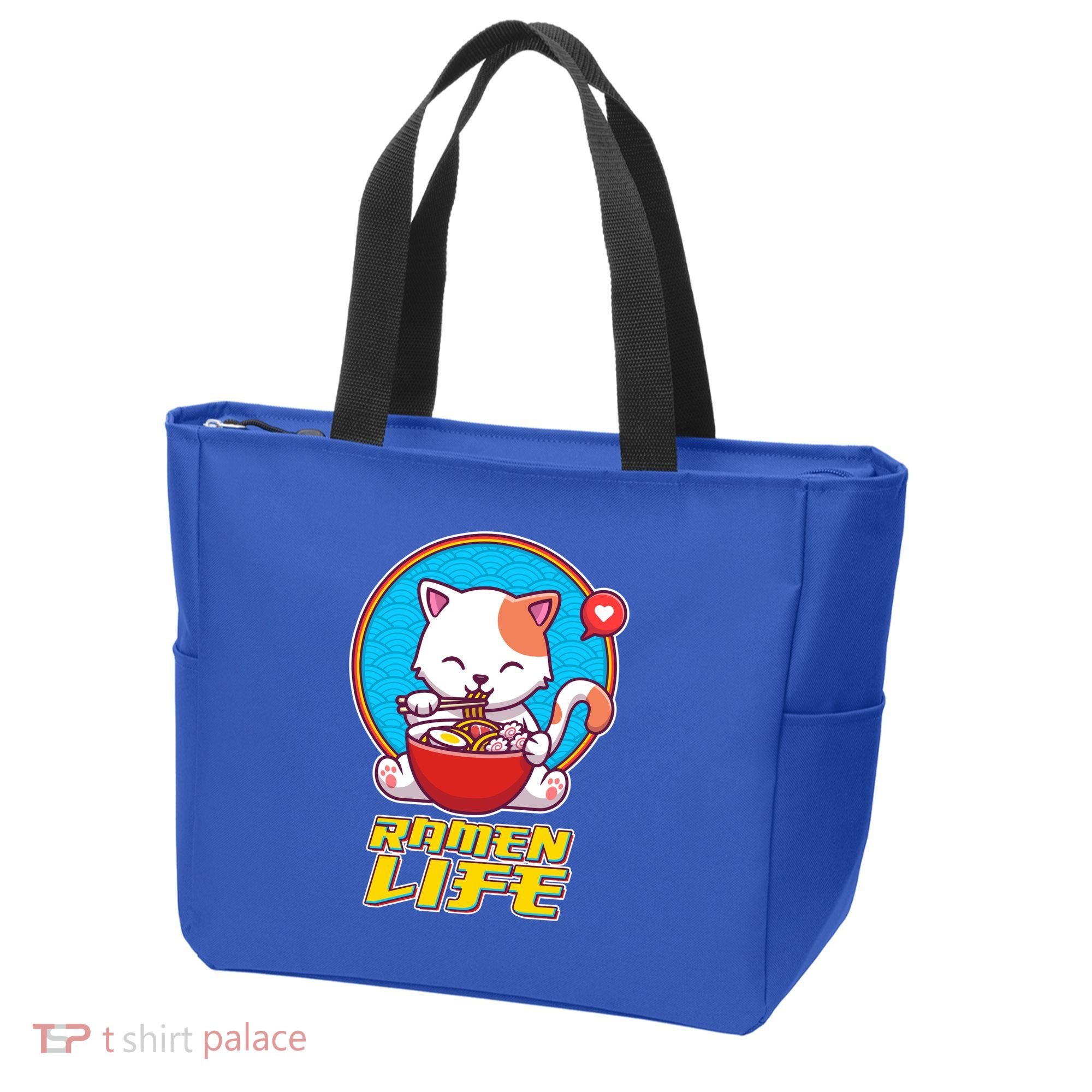 Cute Japanese Ramen Life Kitty Tote Bag