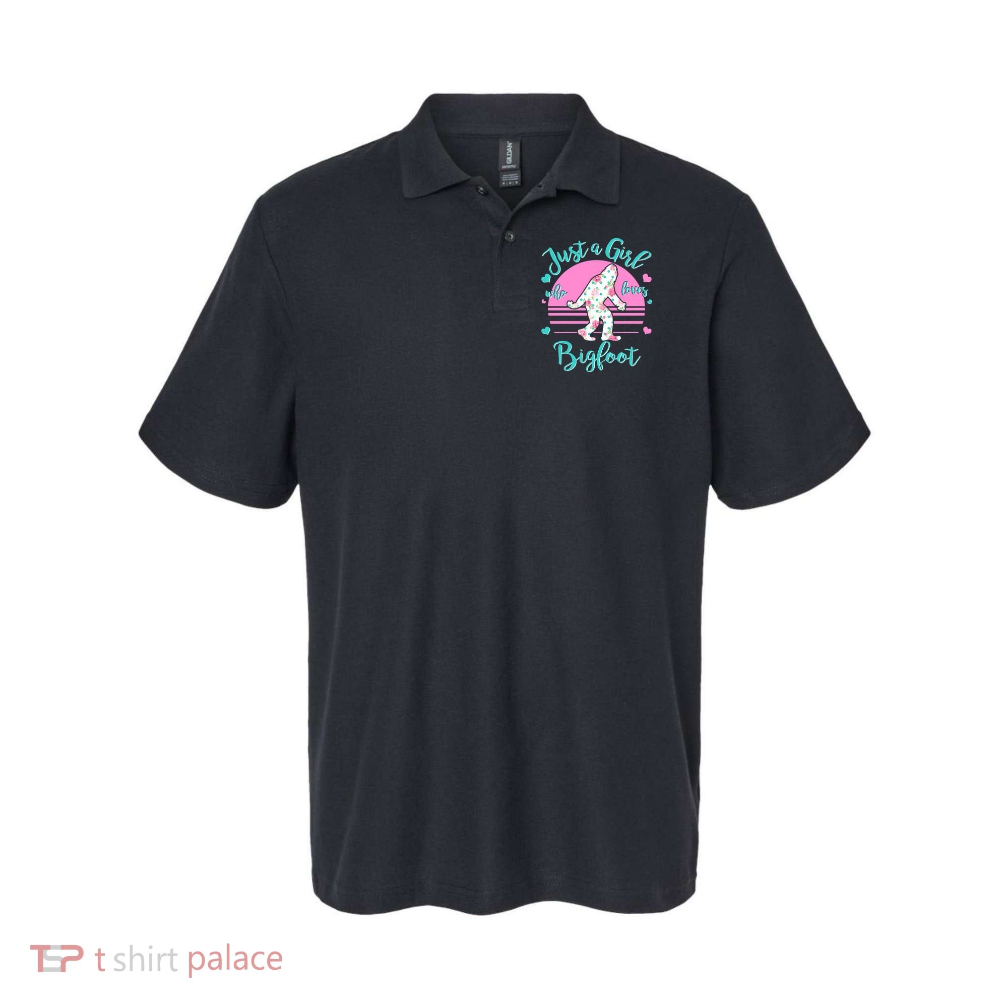 Cute Just a Girl Who Loves Bigfoot Polo