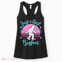 Cute Just a Girl Who Loves Bigfoot Women's Tank Top thumb 0