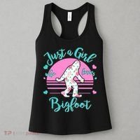 Cute Just a Girl Who Loves Bigfoot Women's Tank Top thumb 3