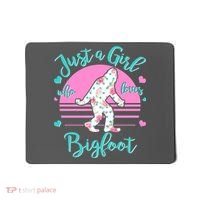 Cute Just a Girl Who Loves Bigfoot Mousepad thumb 0