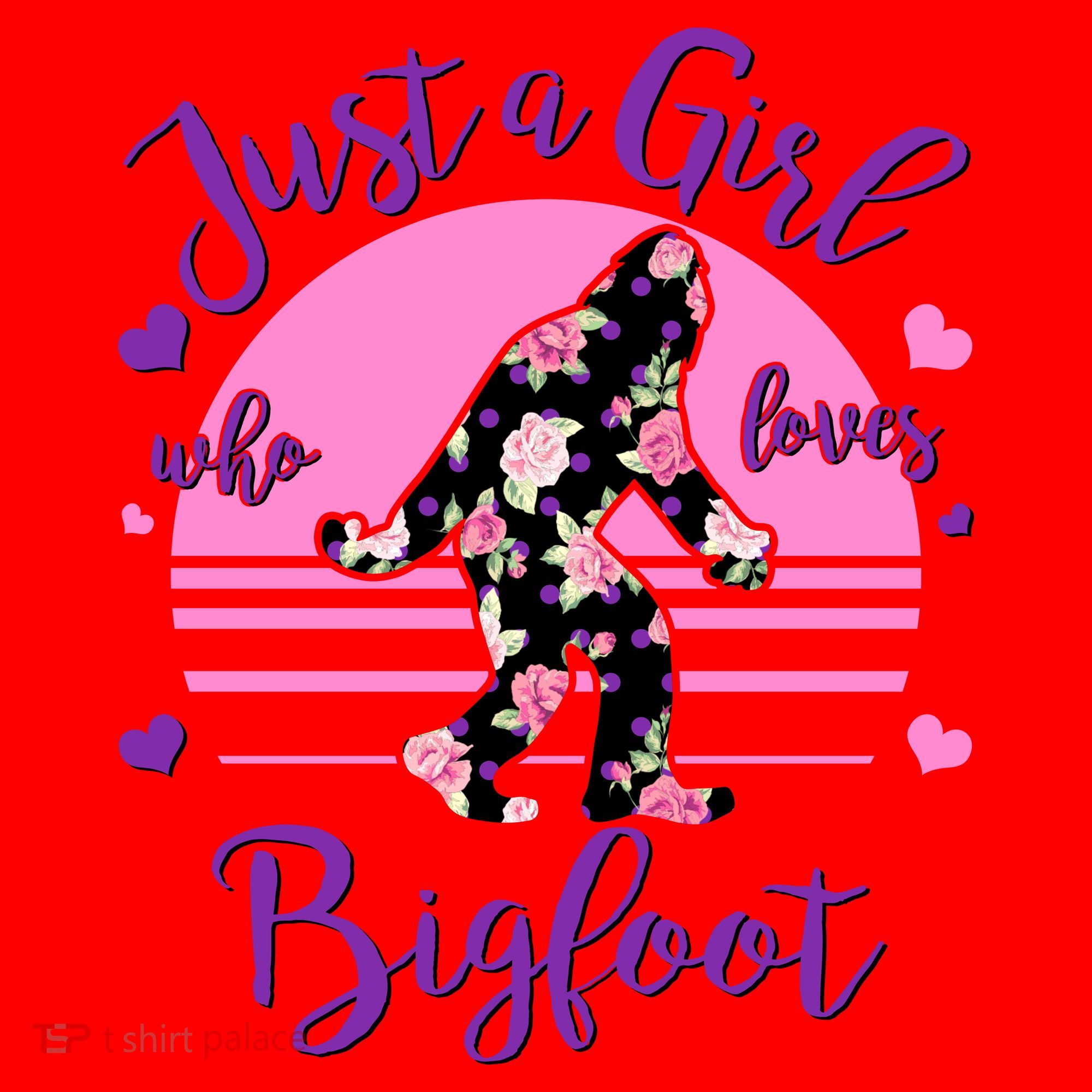 Cute Just a Girl Who Loves Bigfoot Santa Hat