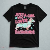 Cute Just A Girl Who Loves Dachshunds T-Shirt thumb 5
