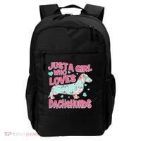 Cute Just A Girl Who Loves Dachshunds Backpack thumb 0