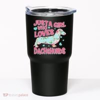 Cute Just A Girl Who Loves Dachshunds Tumbler thumb 0