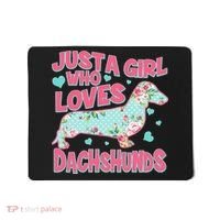 Cute Just A Girl Who Loves Dachshunds Mousepad thumb 0