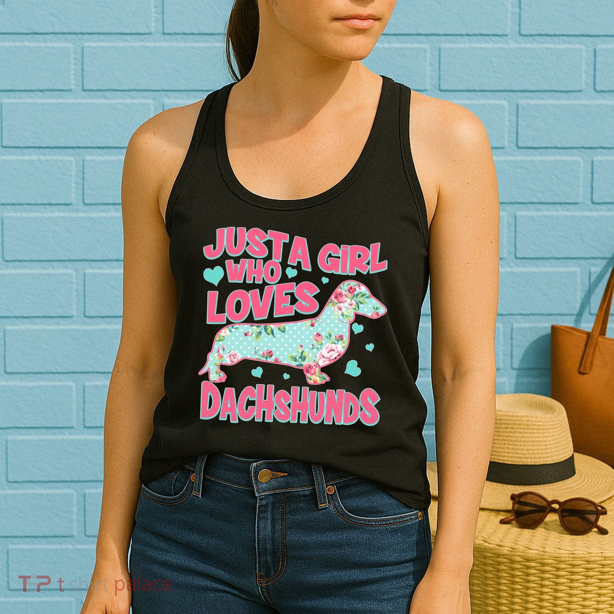 Cute Just A Girl Who Loves Dachshunds Women's Tank Top
