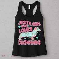 Cute Just A Girl Who Loves Dachshunds Women's Tank Top thumb 3