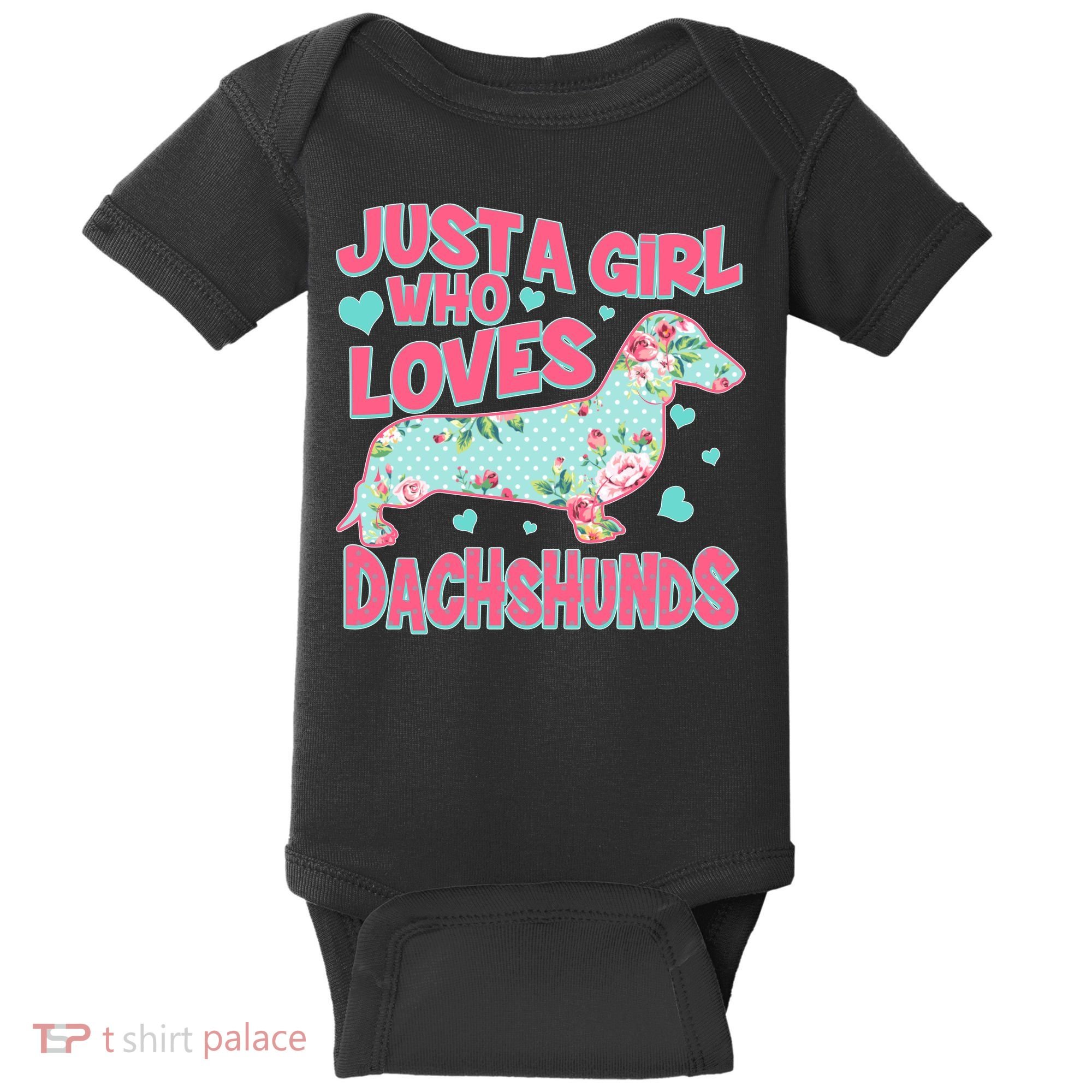 Cute Just A Girl Who Loves Dachshunds Baby Bodysuit