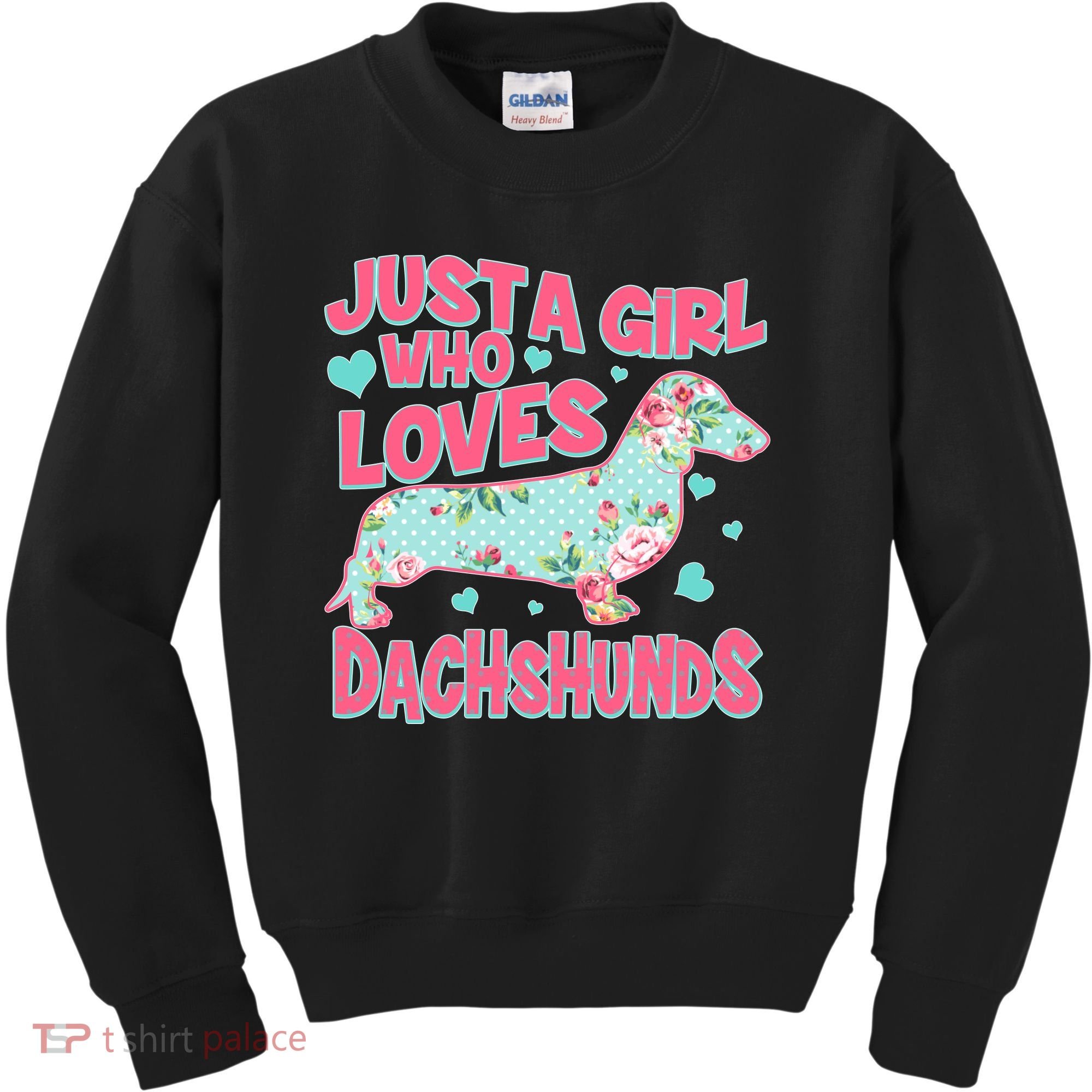 Cute Just A Girl Who Loves Dachshunds Kids Sweatshirt