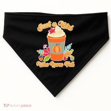 Cute Just A Girl Who Loves Fall USA-Made Doggie Bandana