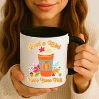 Cute Just A Girl Who Loves Fall Coffee Mug thumb 3