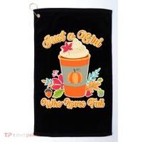 Cute Just A Girl Who Loves Fall Golf Towel thumb 0