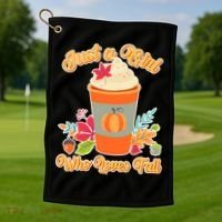 Cute Just A Girl Who Loves Fall Golf Towel thumb 1