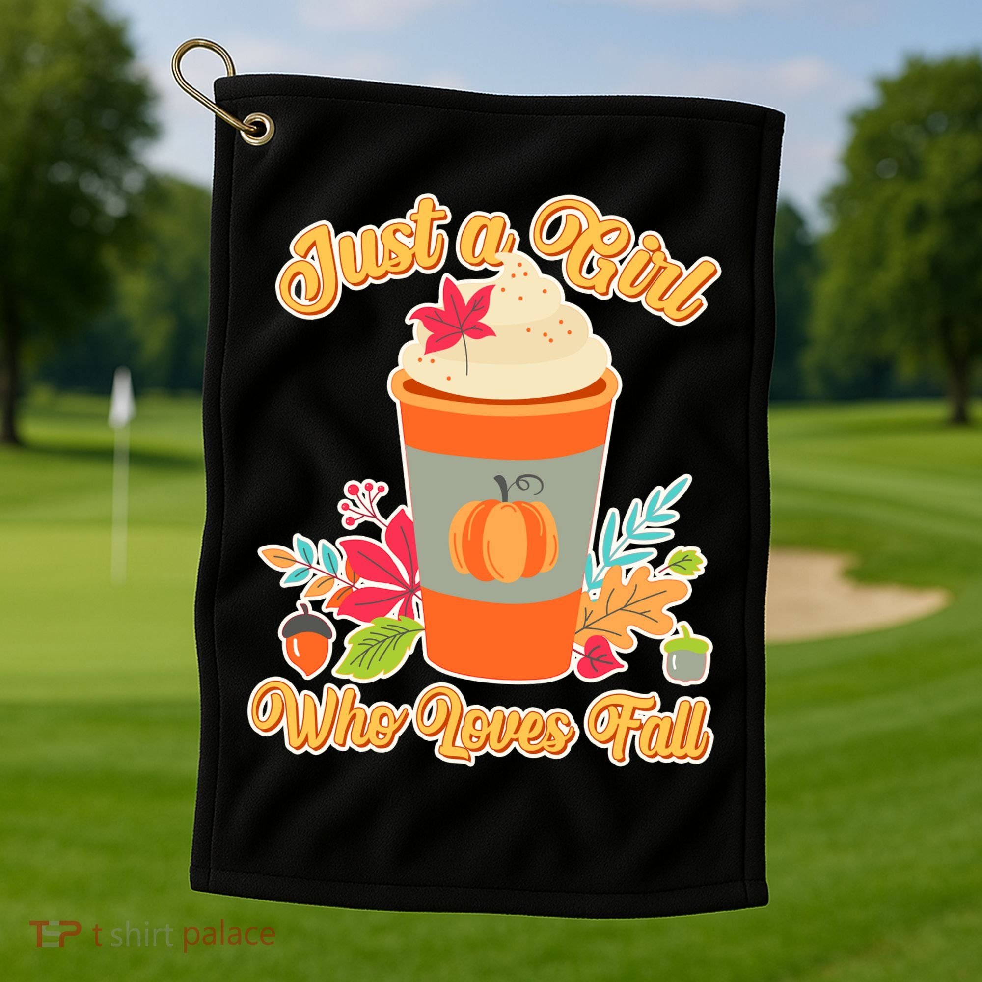 Cute Just A Girl Who Loves Fall Golf Towel