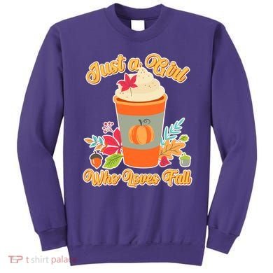 Cute Just A Girl Who Loves Fall Sweatshirt
